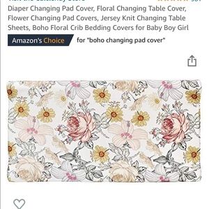Boho floral changing pad cover